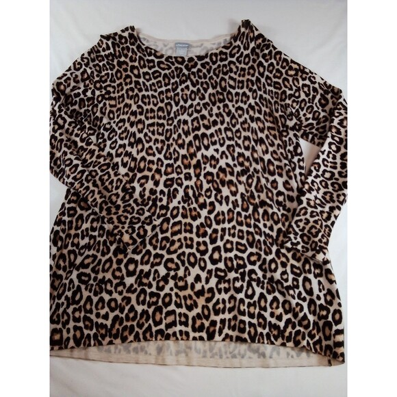Women's Chico Leopard Print Blouse/Top Size 1 - Picture 13 of 15